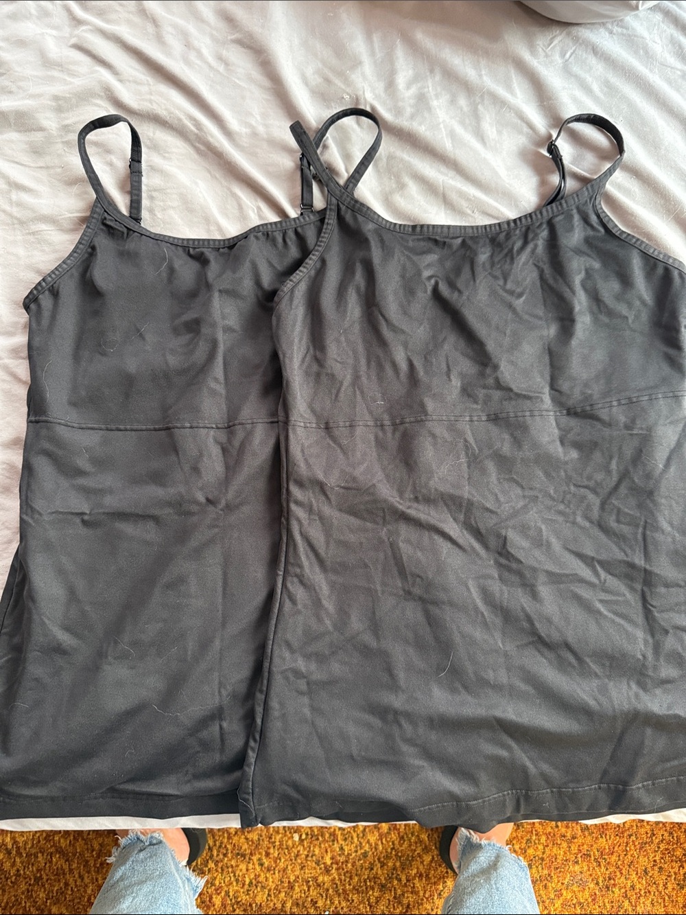 Maidenform Black Twin-Pack Slim Camisole Tanks